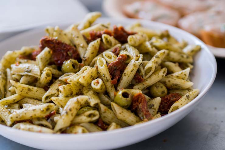 Pesto en vlees
